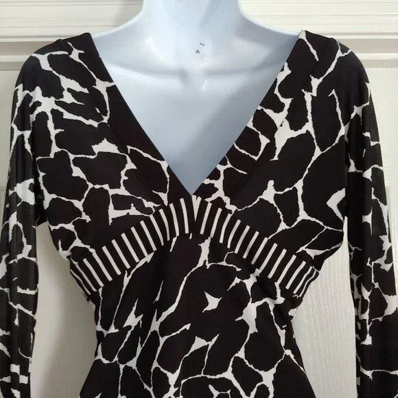 Just Cavalli Deep V-Neck Mob Wife Chic Animal Print Designer Top 42/M - Picture 8 of 12